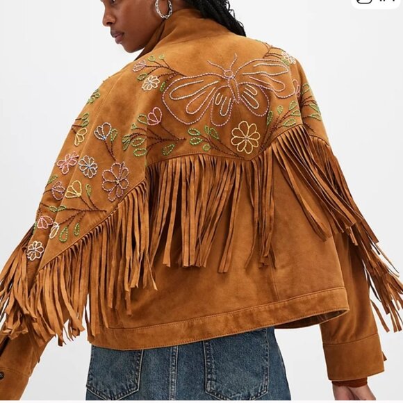 new WE THE FREE willa fringe western bomber jacket 2025 $700 retail s small - Picture 1 of 3